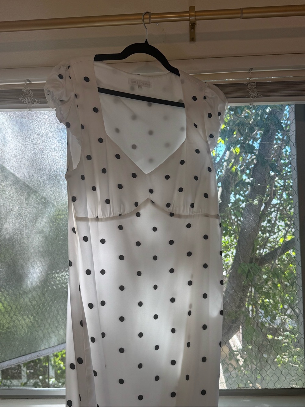 White Polka Dot Maxi Dress